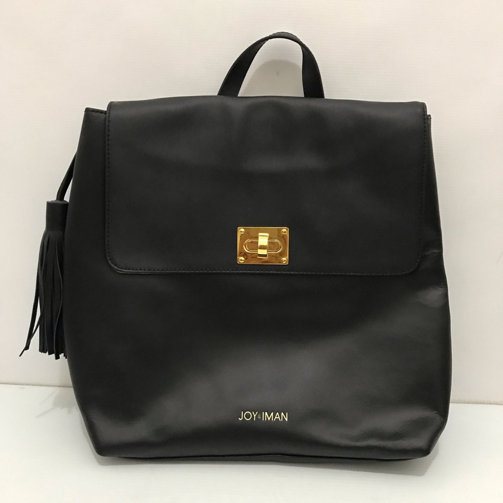 JOY & IMAN Tassel Chic Leather Backpack with RFID
